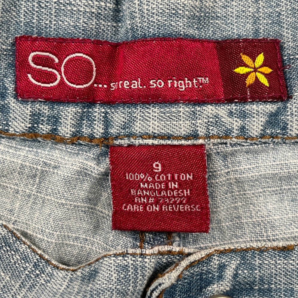 SO... So Real So Right Mom Shorts Womens 9 Blue Denim Cotton 5-Pockets Outdoor - Picture 4 of 6